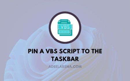 How to Pin a VBS Script to the Taskbar in Windows